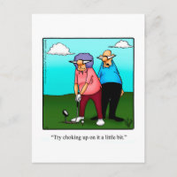 Unglaublich witzig Golf Spaß Postkarte