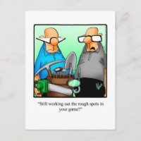 Unglaublich witzig Golf Spaß Postkarte