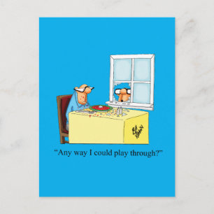 Unglaublich witzig Golf Spaß Postkarte