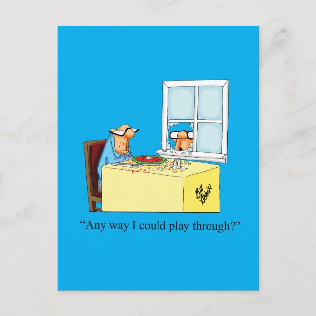 Unglaublich witzig Golf Spaß Postkarte (Vorderseite)