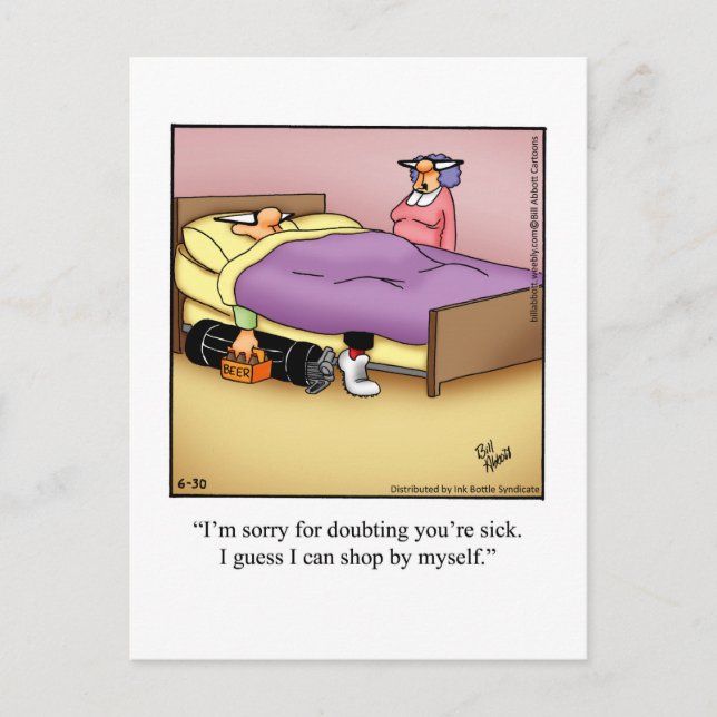 Unglaublich witzig Golf Spaß Postkarte (Vorderseite)