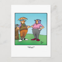 Unglaublich witzig Golf Spaß Postkarte