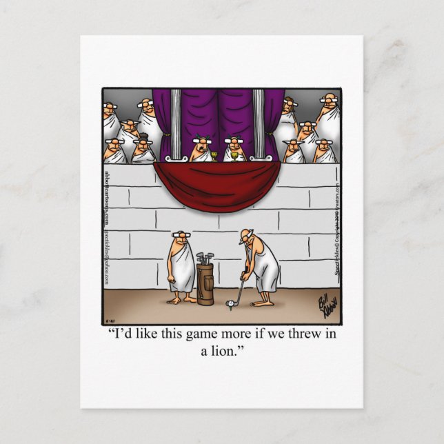 Unglaublich witzig Golf Spaß Postkarte (Vorderseite)