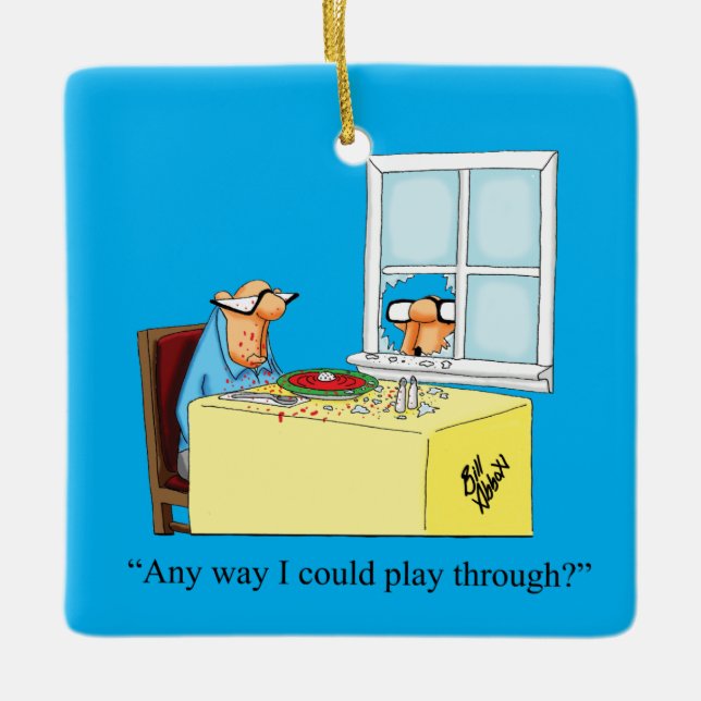 Unglaublich witzig Golf Spaß Weihnachten Keramikornament (Vorderseite)