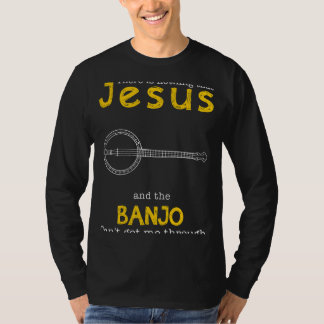 Unglaublich witzig Jesus & Banjo Slogan T-Shirt 