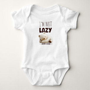 Unglaublich witzig Lazy Little Bären-Nachricht Baby Strampler