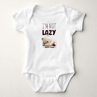Unglaublich witzig Lazy Little Bären-Nachricht Baby Strampler