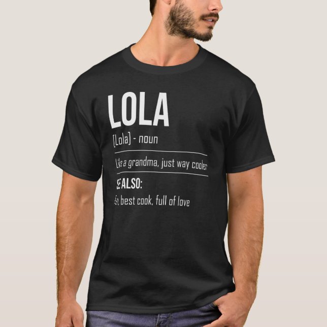 Unglaublich witzig Lola's Großmutter Nan Nanny Fil T-Shirt (Vorderseite)