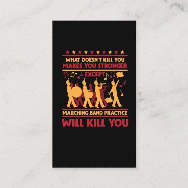 Unglaublich witzig Marching Band Sarcasm Trompete  Visitenkarte (Vorderseite)