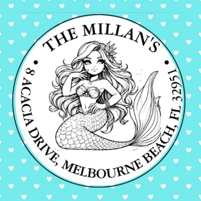 Unglaublich witzig Mermaid-Thema Permastempel (Brighten your day with a hilarious mermaid-themed self-inking stamp)