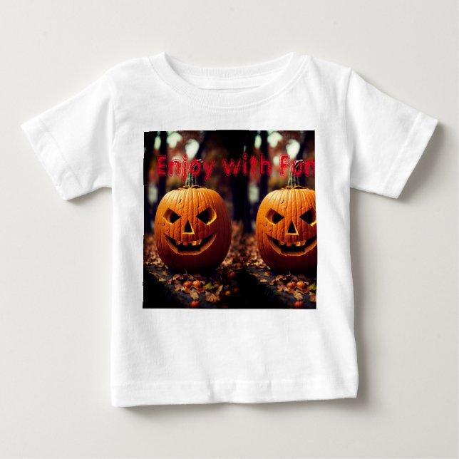 Unglaublich witzig Pumpkin Print T - Shirt . (Vorderseite)