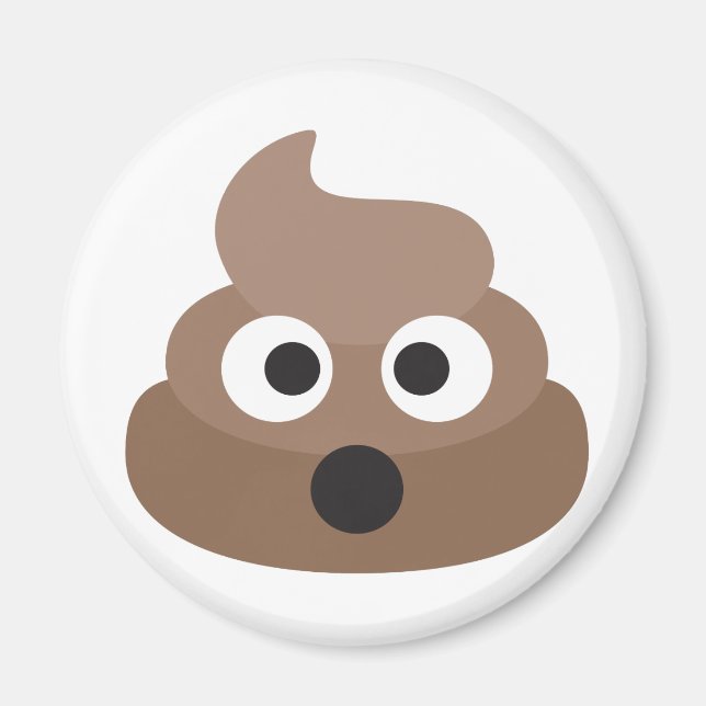 Unglaublich witzig schockierte Emoji-Kack Magnet (Vorne)