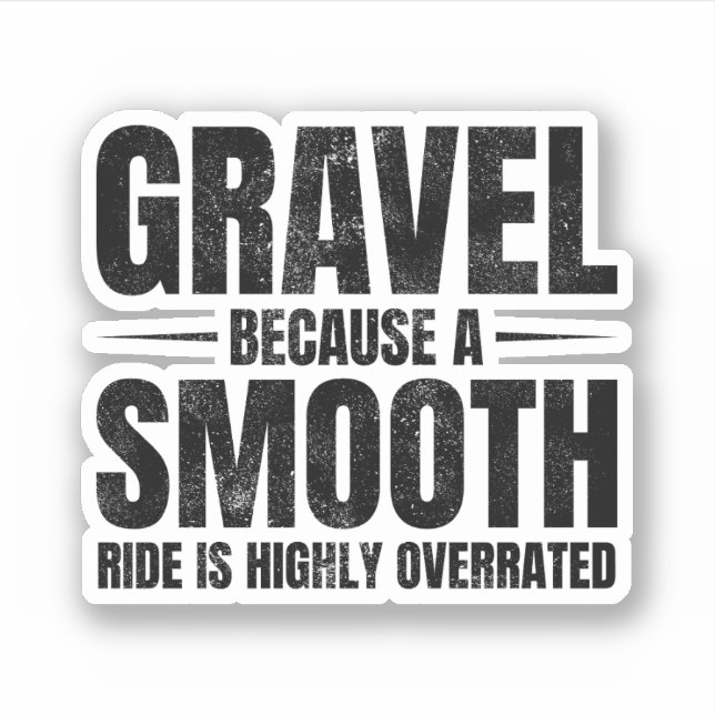 Unglaublich witzig Schotterfahren: Geländefahrrad Aufkleber (Vorderseite)