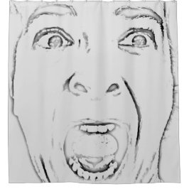 Unglaublich witzig Schreib-Gesichtspresse Duschvorhang