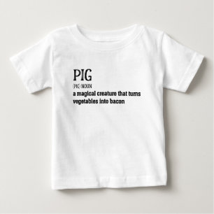 Unglaublich witzig Schwein und Bacon Definition Wi Baby T-shirt