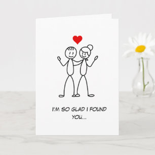 Unglaublich witzig Stickman Couple Funny Valentins Karte