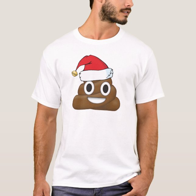 Unglaublich witzig Weihnachten kacken Emoji T-Shirt (Vorderseite)
