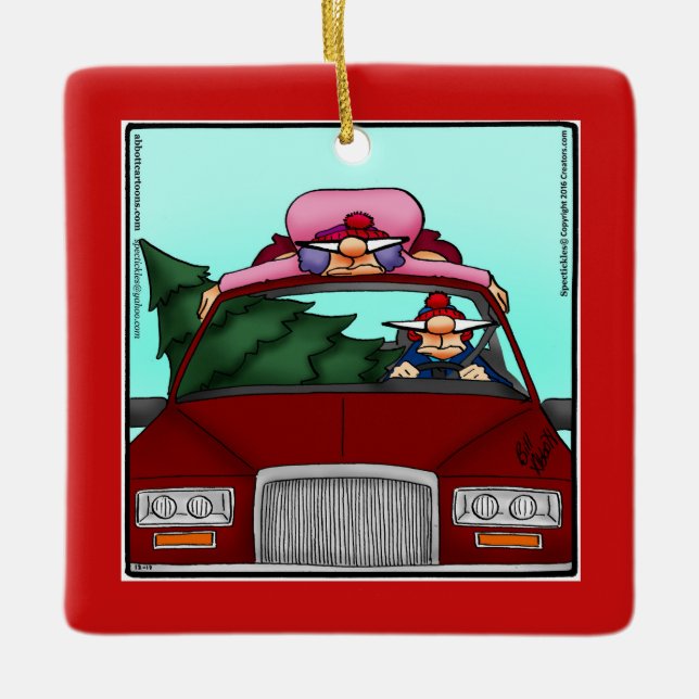 Unglaublich witzig Weihnachtsgeschenk Keramikornament (Vorderseite)