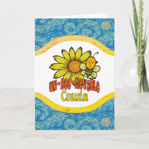 Unglaubliche Cousins Sonnenblumen und Bienen Karte