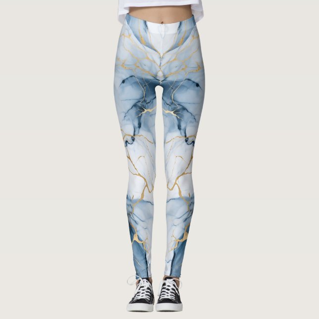 Unglaubliche Farbe Print Light Marbour Leggings (Vorderseite)