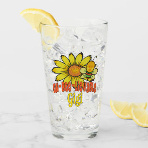 Unglaubliche Gigi Sonnenblumen und Bienen Glas