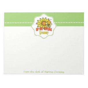 Unglaubliche Graublüten und Bienen Notizblock