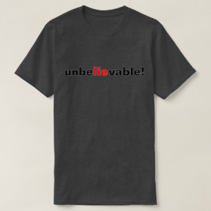 Unglaubliche Lüge Rot Schwarzes Politisches Herren T-Shirt