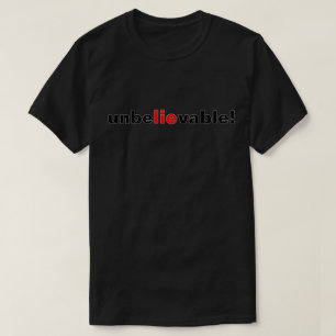 Unglaubliche Lüge Rot Schwarzes Politisches Herren T-Shirt
