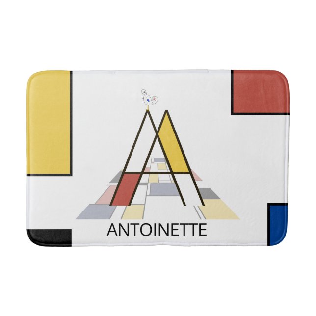 Unglaubliche Neoplastik Art Monogramm. Buchstabe A Badematte (Vorderseite)