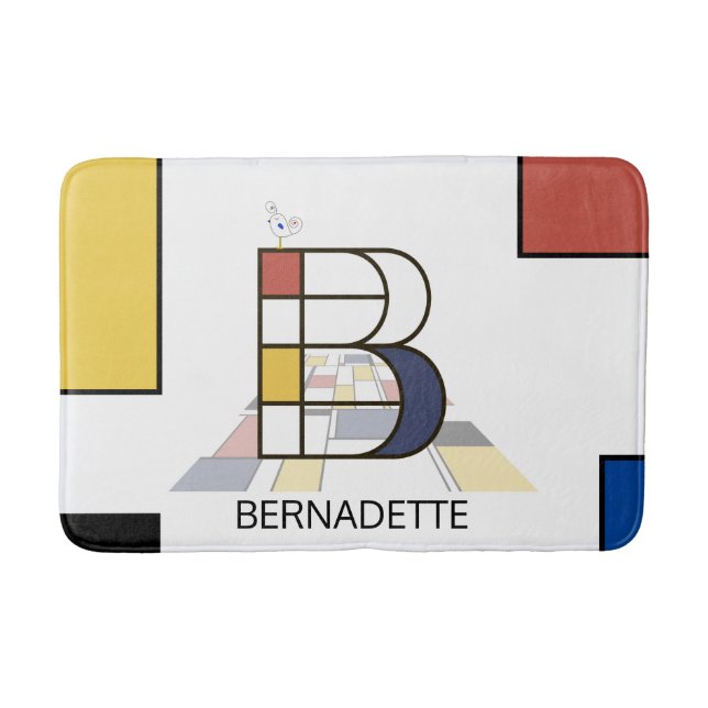 Unglaubliche Neoplastik Art Monogramm. Buchstabe B Badematte (Vorderseite)
