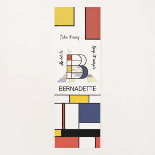 Unglaubliche Neoplastik Art Monogramm. Buchstabe B Yogamatte