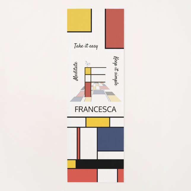 Unglaubliche Neoplastik Art Monogramm. Buchstabe F Yogamatte (Vorderseite)