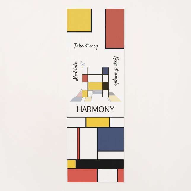 Unglaubliche Neoplastik Art Monogramm. Buchstabe H Yogamatte (Vorderseite)