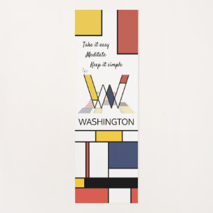 Unglaubliche Neoplastik Art Monogramm. Buchstabe W Yogamatte