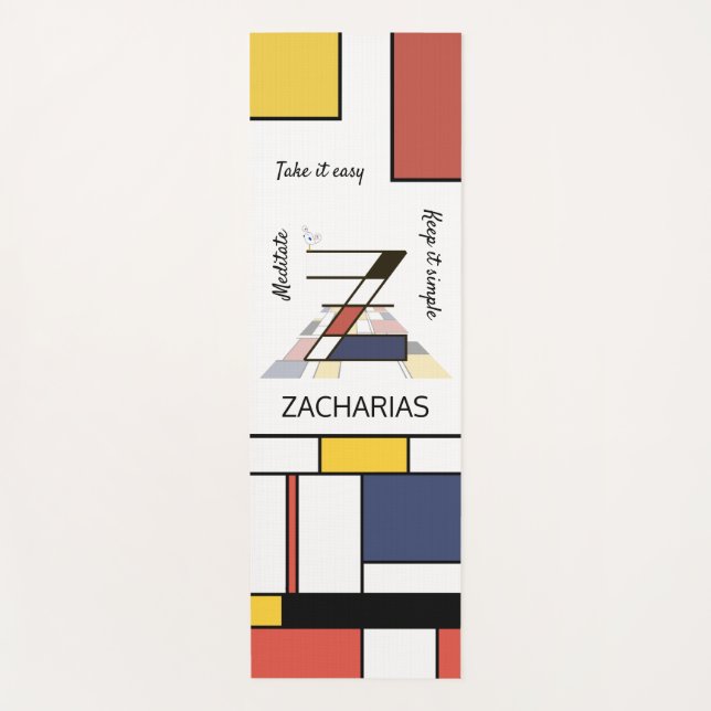 Unglaubliche Neoplastik Art Monogramm. Buchstabe Z Yogamatte (Vorderseite)