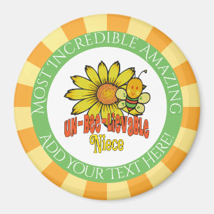 Unglaubliche Niece Sonnenblumen und Bienen Magnet