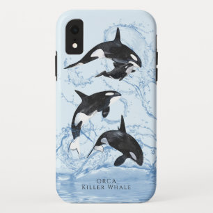 Unglaubliche Schwarz-Weiß-Wasserfarben-Orcas Case-Mate iPhone Hülle