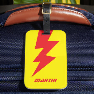 Unglaublicher Blitzschlag-Blitz-Flash-Custom Gepäckanhänger