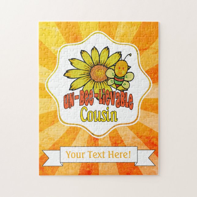 Unglaublicher Cousin Sonnenblumen und Bienen Puzzle (Vertikal)