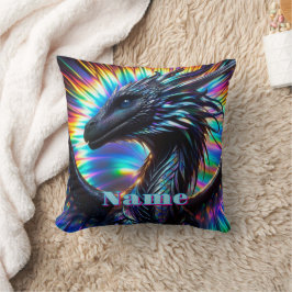 Unglaublicher Drache mit lebendigem Hintergrund Kissen
