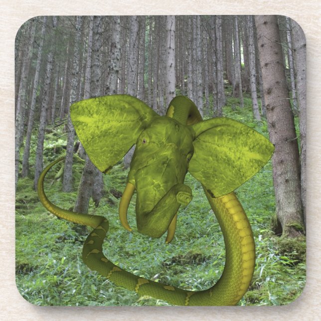 Unglaublicher Elephant Python Getränkeuntersetzer (Vorderseite)