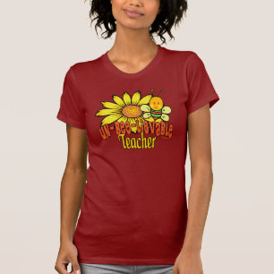Unglaublicher Lehrer mit Sonnenblumen und Bienen T-Shirt