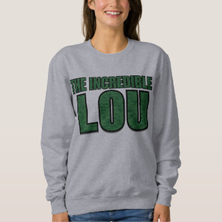 Unglaublicher Lou - Grüne Backstein-Muster-Typogra Sweatshirt