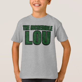 Unglaublicher Lou - Grüne Backstein-Muster-Typogra T-Shirt
