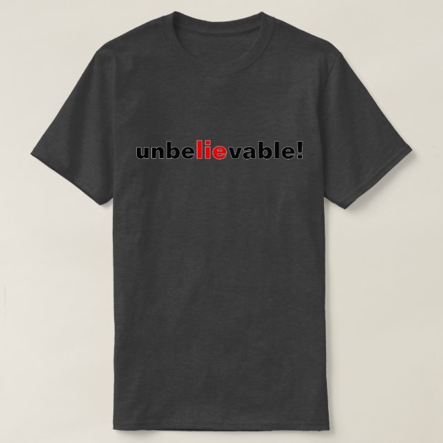 Unglaublicher T - Shirt von Lie Red Black Politica (Design vorne)