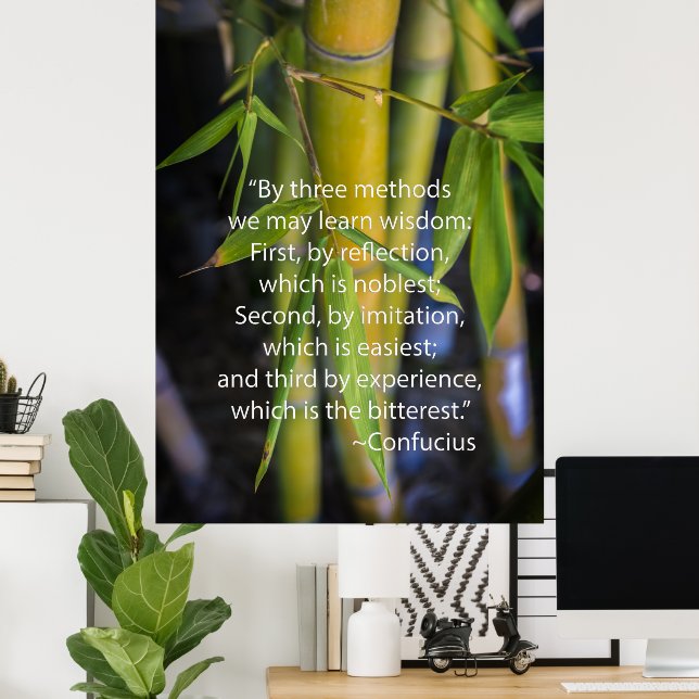 Unglaubliches Zitat und Bambus Poster