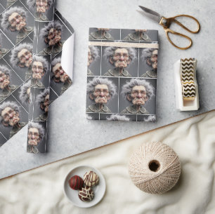 Unglückliche Alte Ladenkarikatur Geschenkpapier