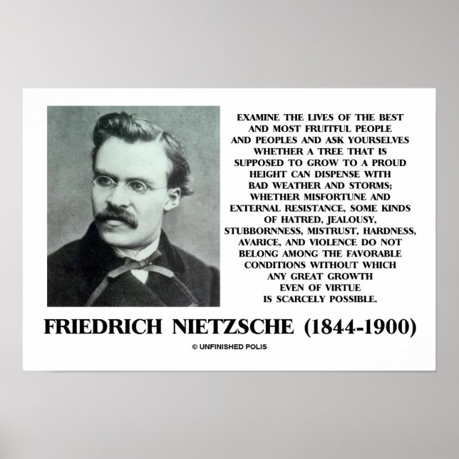 Unglückliche günstige Bedingungen Wachstum Nietzsc Poster (Vorne)