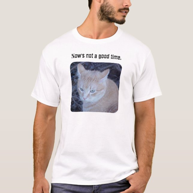 Unglückliche Katze T-Shirt (Vorderseite)
