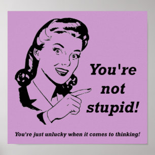 Unglücklicher Denker-lustiges Plakat-Zeichen Poster